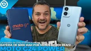 Novo MOTO G24 POWER! Bateria de 6000 mAh e Carregador de 33W por MENOS de 900 Reais! Unboxing