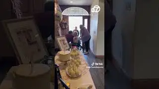 100-year-old grandma overcome with emotion by birthday surprise
