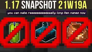 Minecraft 1.17 Snapshot 21w19a Removed Features & Java 16