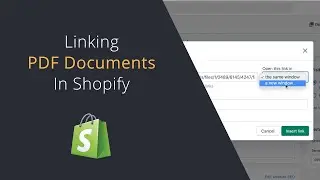 Link PDF files to pages in Shopify | How to add links to PDF files in your Shopify Store