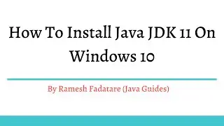 How to Install Java on Windows 10