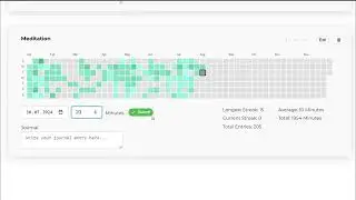 I built this neat habit tracker using a heatmap for visualization