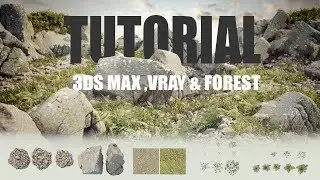 3DS Max vray and forest rocky scene tutorial :-)