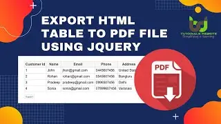 Convert (Export) HTML Table to PDF file using jQuery | #stayHome | HTML to PDF File