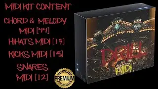 Drill Midi Kit | Drill Melody midi, Hi hat midi, Chord, Snare midi pack [NY / UK] 2021