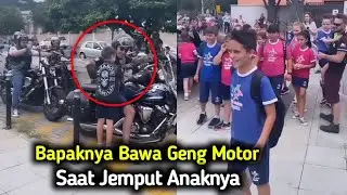 Anaknya Sering Di Bully di Sekolah Nya Ayahnya Bawa Geng Motor Saat Jemput