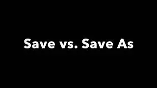 Photoshop Basics: Save vs. Save As