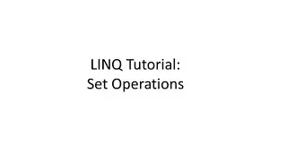 C# LINQ Tutorial #3 | Set Operations