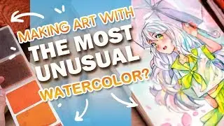 PAINT WITH THE MOST UNUSUAL WATERCOLOR!? /  Watercolor Painting Timelapse