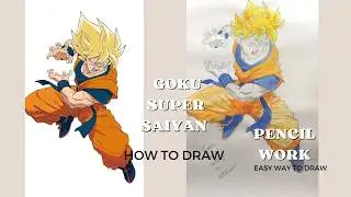 how to draw Goku Super Saiyan 2024 / Goku Dragonball step by step drawing
