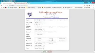 Database: College Registration Form with Entrance Card - III