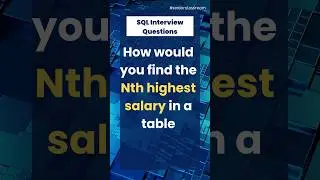 How would you find the Nth highest salary in a table #sql #sqlinterview #sqlinterviewquestions