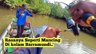 Mancing Kakap Di Muara Rasa Kolam.. // Senggol Sisit Joss..!!