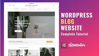 How to make wordpress blog website with elementor