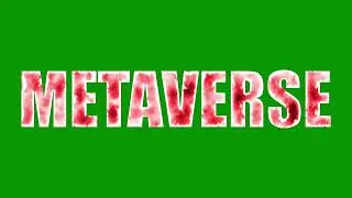 Metaverse Title Text Red Fire Neon Effect on Green Screen - Chroma Key - No Copyright