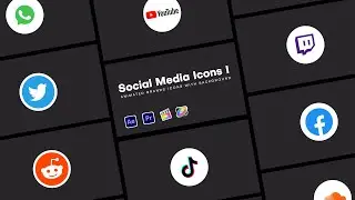 Social Media Icons I - After Effects, Premiere Pro, FCPX template