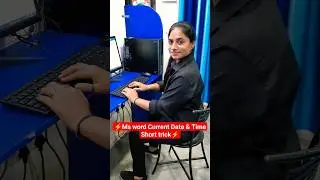Ms word Current date & time insert short trick⚡🔥 