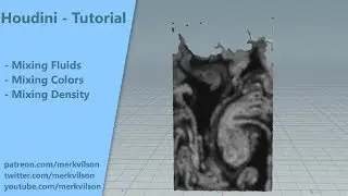 Mixing Fluids & Colors (No Vex/No coding) - Houdini quick tip