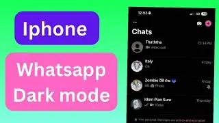 How to get whatsapp dark mode in iphone ios / @SLdamiya