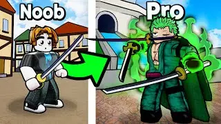 Noob To PRO With ONLY SWORDS In Blox Fruits (Roblox)