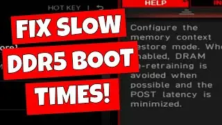 How To Speed Up Slow AMD DDR5 Boot Times