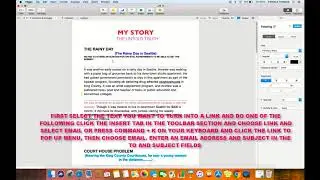 HOW TO LINK TO EMAIL ADDRESSES IN A PAGES DOCUMENT MAC