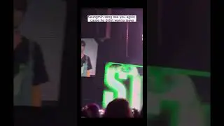 Seungmin singing see you again cause he didn’t wanna leave😭- stray kids concert Melbourne day 1