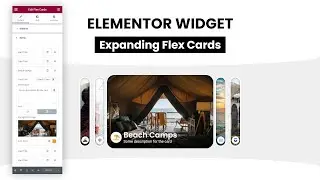 Elementor Custom Widget - Expanding Flex Cards - Unlimited Elements