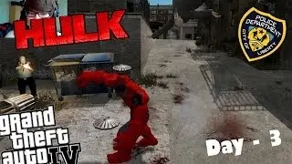 GTA 4 + Webcam LCPDFR Red Hulk Mod with Powers Police Patrol - Day 3 - Period Hulk