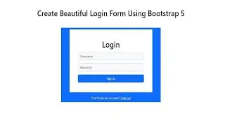 Bootstrap 5 Login Form | How To Create Login Page in Bootstrap 5