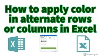 💻How to apply color in alternate rows or columns in Excel💻