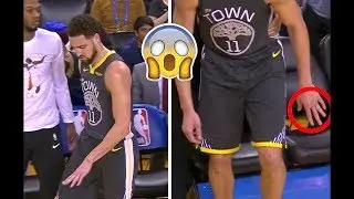 Nasty!  Klay Thompson DISLOCATES His FINGER! Warrios vs Jazz February 12, 2019!