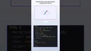loading effect animation project html css 2024 | loader animation React js 2024 | #html #js #css