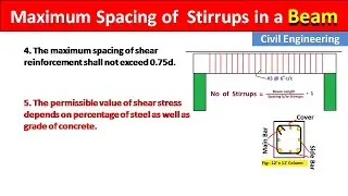 Maximum spacing of stirrups in a beam | No of stirrups in a beam