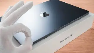 Apple MacBook Air 2022 Unboxing M2 Midnight + Setup + MacBook Pro 14 Comparison ASMR