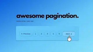 How To Create Pagination Using Html And CSS | Pagination UI Design