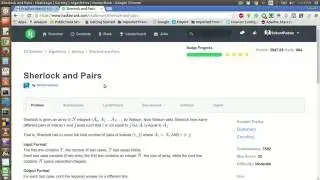 HackerRank | Sherlock and Pairs Solution