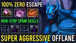 Super Aggressive Offlane Night Stalker Crazy Spam Skill Octarine Nullifier 100% Zero Escape Dota 2