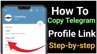 How to copy Telegram Profile Link | How to Get Telegram Link