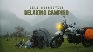 Relaxing Solo moto camping in rain INDIA | Himalayan 450 camping