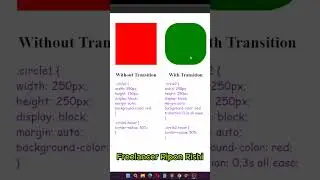 CSS Without Transition vs With Transition Circle | Bangla #css #html #shortvideo 2024