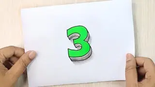 3D Number Drawing : 3