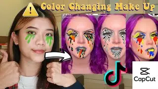 Flash Warning Color Changing Make Up Tiktok Tutorial | Capcut Green Screen Effect Android Iphone