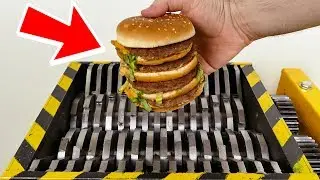 SHREDDING WORLDS BIGGEST HAMBURGER!!! - EXPERIMENT AT HOME