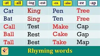 Rhyming words : 335+ Rhyming words in English | Vocabulary words | Spoken English | Mohan Saha