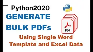 12 Python PDF Automation Mail Merge–Generate Bulk PDF Document from Excel, Bulk PDF Invoice Creation