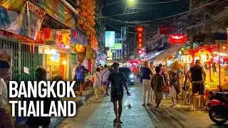 Chaotic Dark Streets of Bangkok - Metro Nightlife | Walking