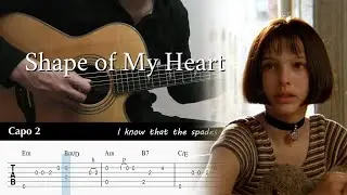 Shape of My Heart - Sting - Fingerstyle Guitar TAB Chords Easy