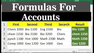 excel formulas for accounting worksheet