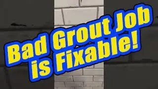 Best way to fix bad grout job! Fix Sloppy Grout! Straight Grout Lines!